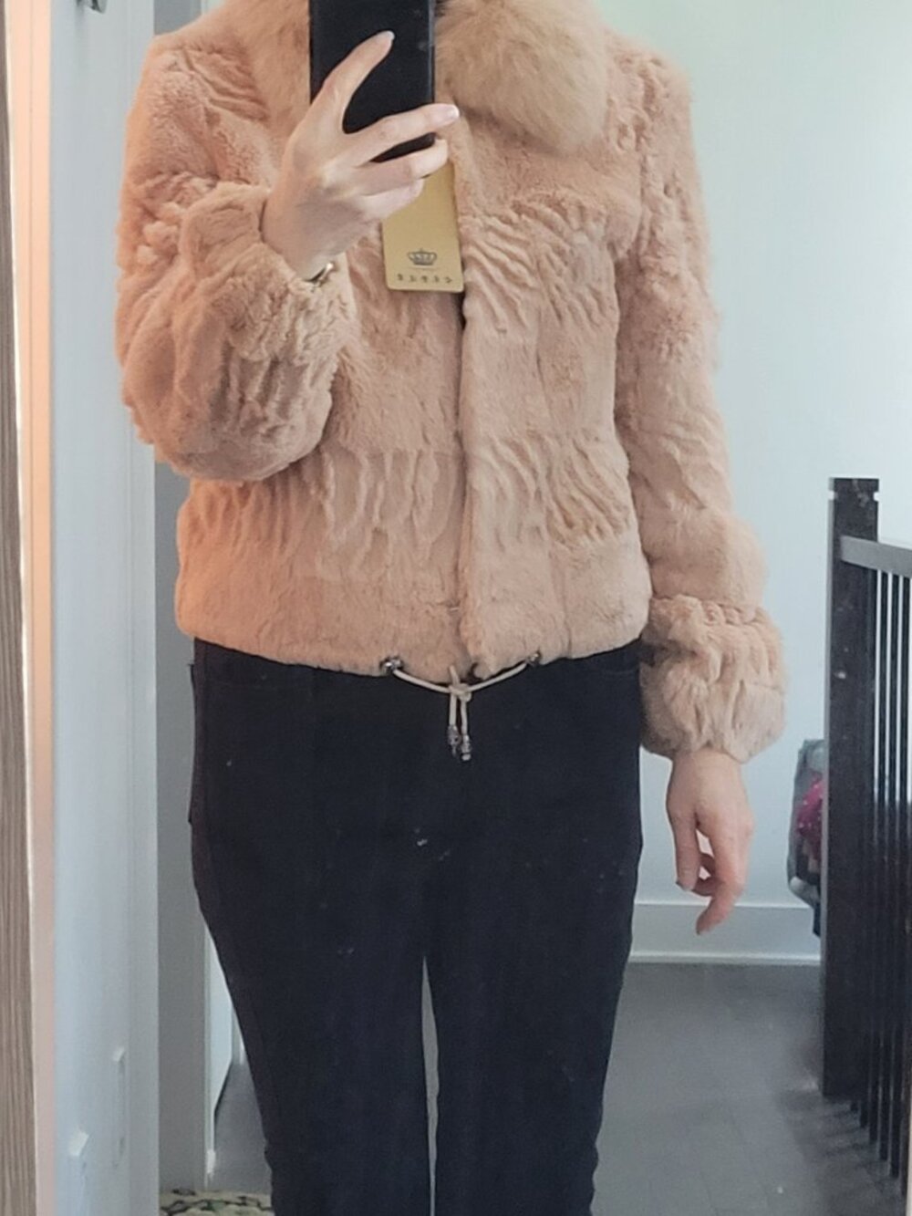 Genuine Rabbit Fur Short Cardigan